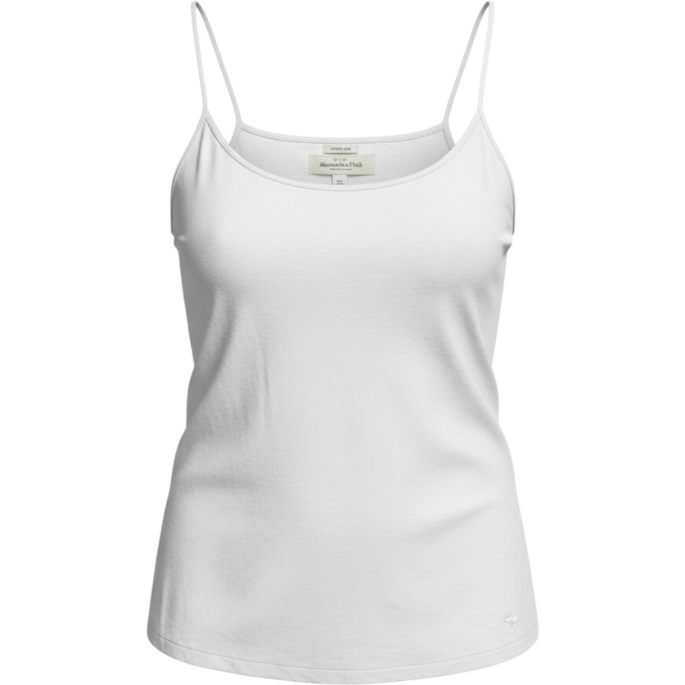 Abercrombie & Fitch Womens White Spaghetti Strap Camisole Tank Top Slim Fit S